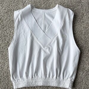 Lululemon Athletica White V-Neck Tank Top